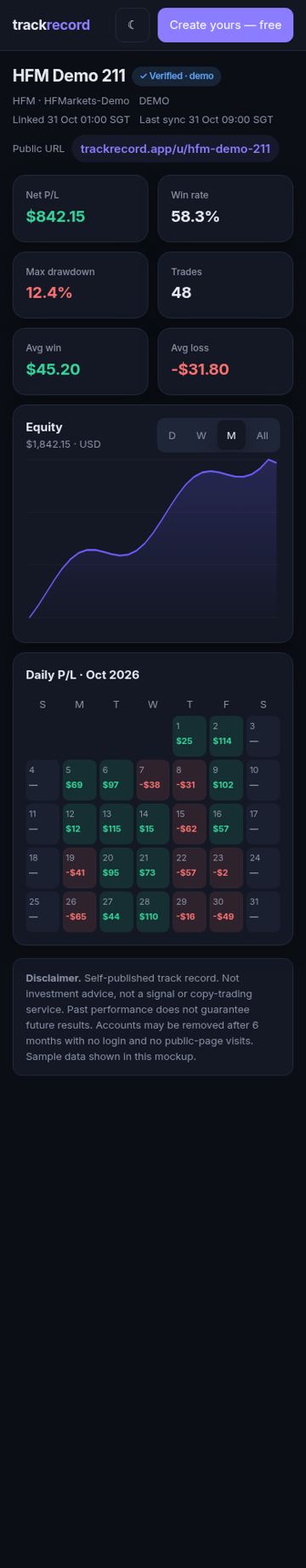 Public page screenshot